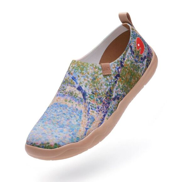 UIN Men\'s Walking Shoes Slip On Sneaker Toledo (Georges Seurat The Seine seen)